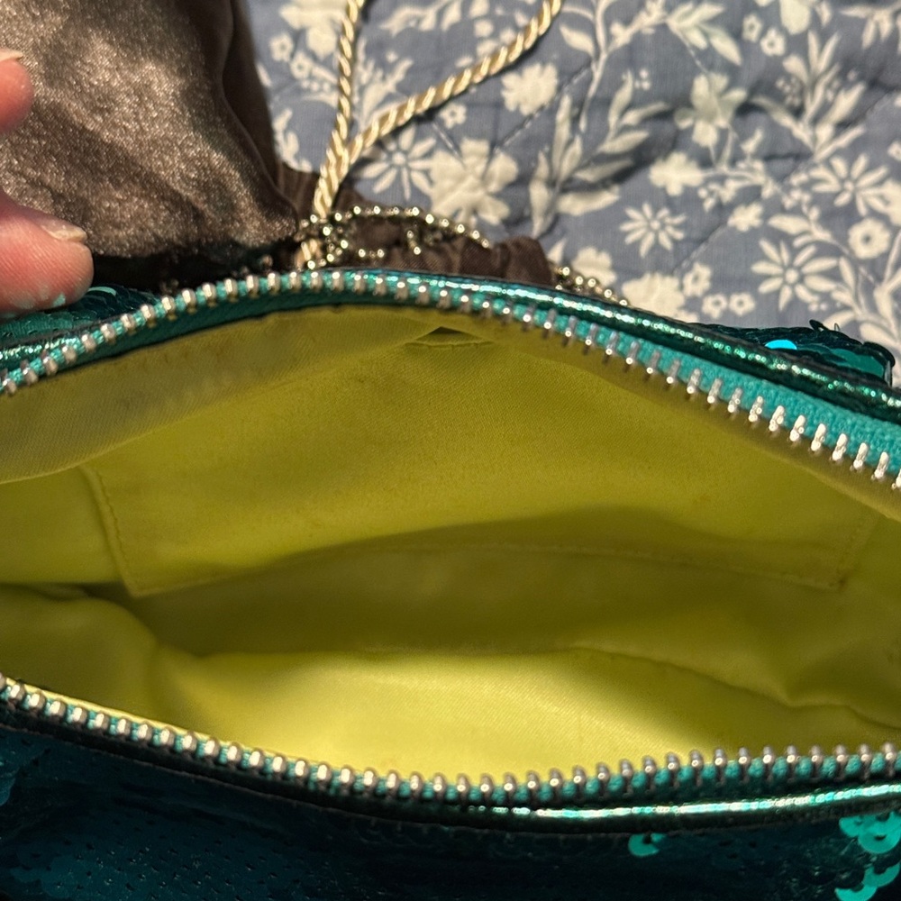 💙💚🩵 VINTAGE COACH RARE SEQUIN POPPY BAG 🩵💚💙 - Picture 8 of 10